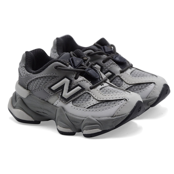 Sneakers Bambino New Balance 9060 Grigio Lacci Elastici Bungee