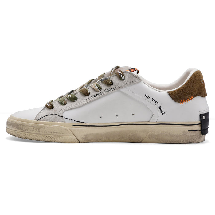 Sneakers Crime London Uomo DISTRESSED Bianca Tallone In Camoscio
