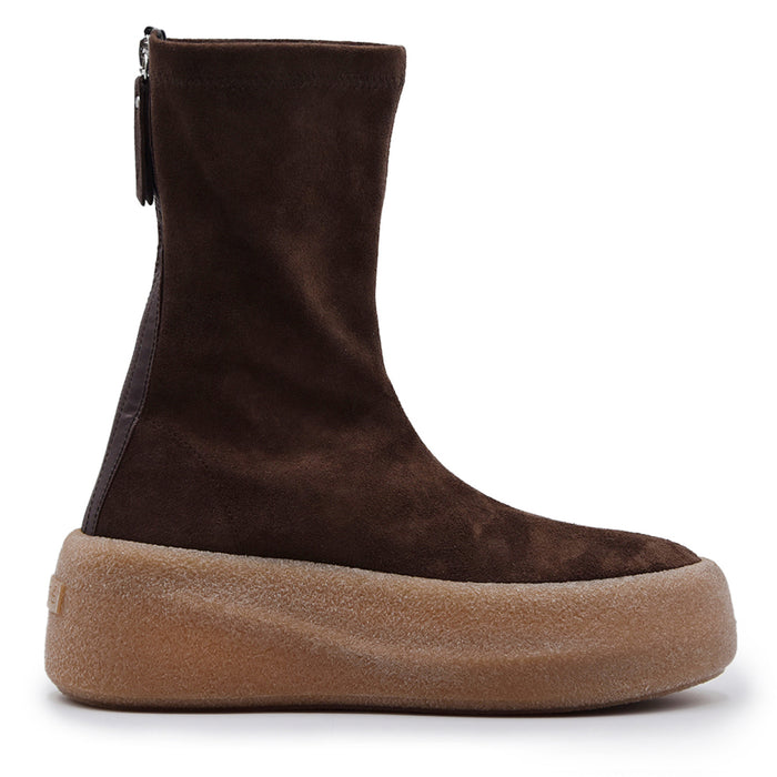 Stivaletti Vic Matié Donna Camoscio Marrone Suola Vulcanizzata