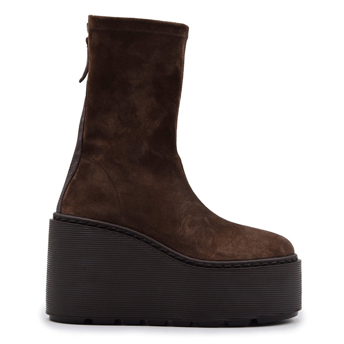 Stivaletti Platform Vic Matiè Donna Pelle Scamosciata Marrone