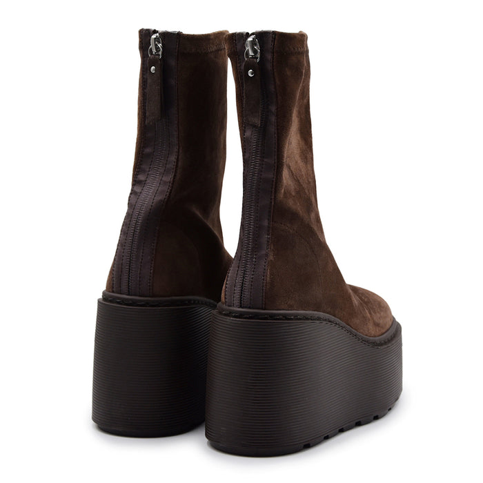 Stivaletti Platform Vic Matiè Donna Pelle Scamosciata Marrone