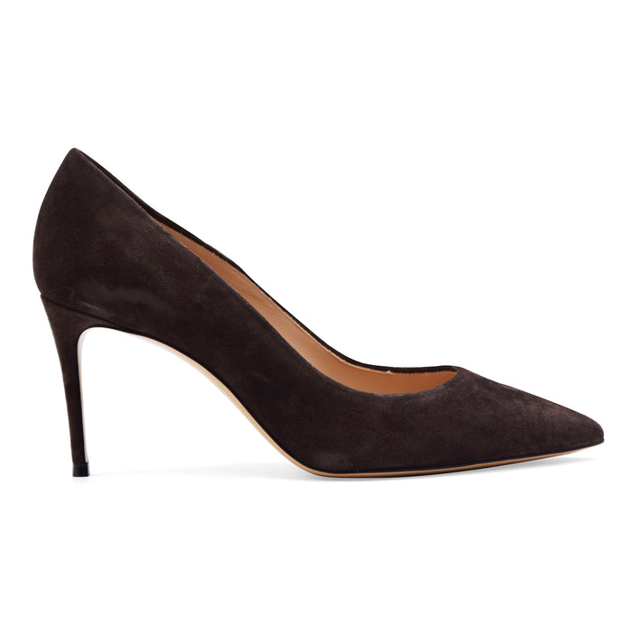 Women's Casadei Chestnut Brown Suede Stiletto Heel Pumps