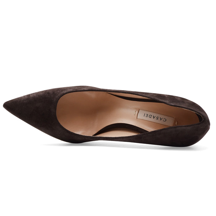 Women's Casadei Chestnut Brown Suede Stiletto Heel Pumps