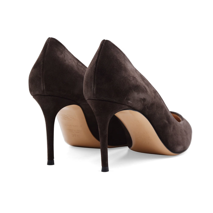 Women's Casadei Chestnut Brown Suede Stiletto Heel Pumps