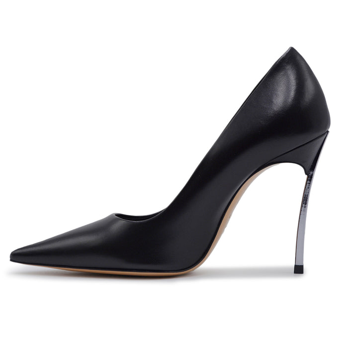 Décolleté Casadei Donna Superblade Nero In Pelle Con Iconico Tacco