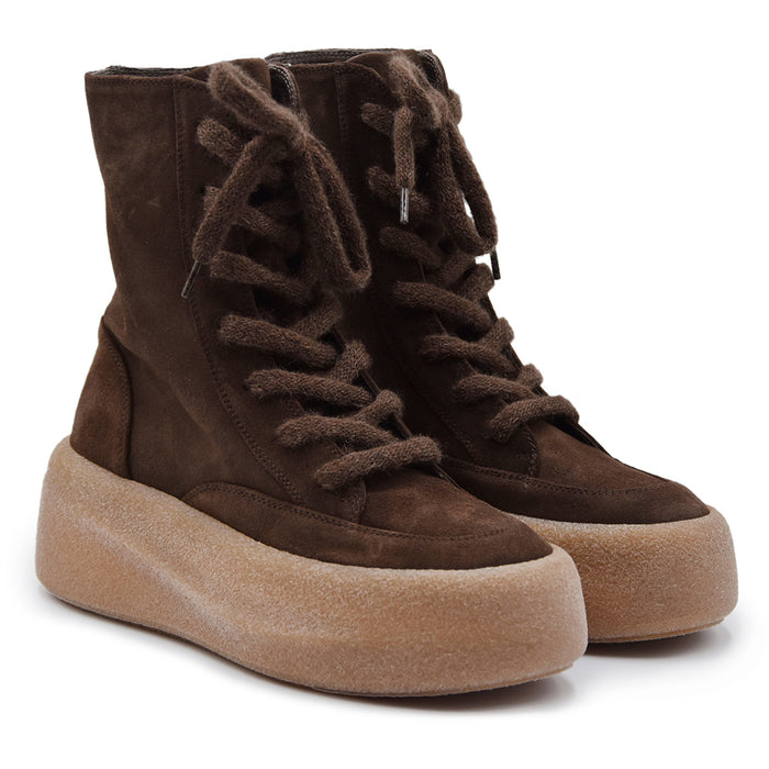 Anfibi Vic Matié Donna Marrone Con Suola Vulcanizzata Grintosa