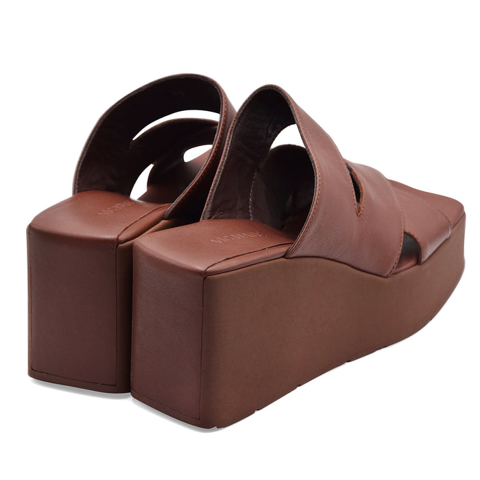 Vic Matié Donna Sandali TRAVEL 338 Pelle Ebano Colore In Voga