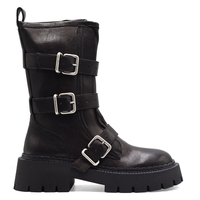 Stivaletti Vic Matiè Rock 101 Donna Grandi Fibbie Metalliche