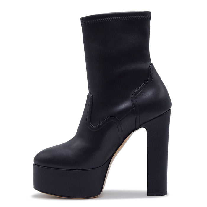 Stivaletti Casadei Patty Donna Nero Con Tacco Alto E Plateau