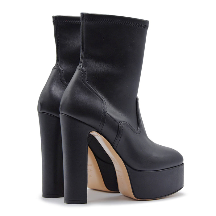 Stivaletti Casadei Patty Donna Nero Con Tacco Alto E Plateau