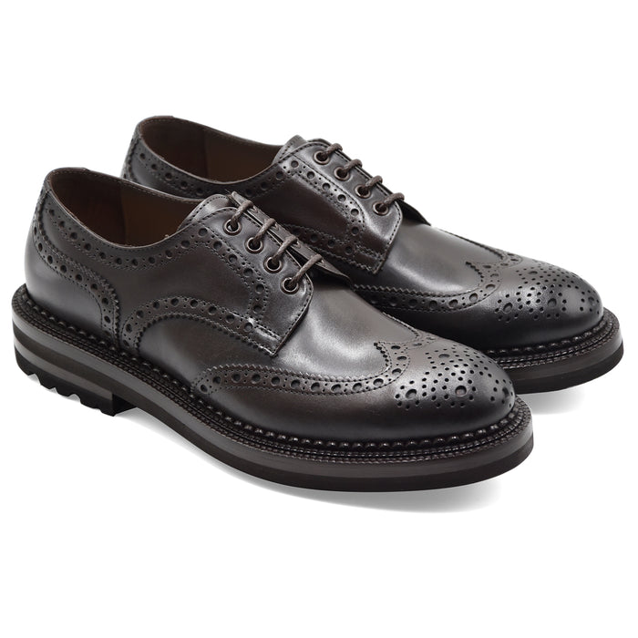 Allacciate Green George Uomo 2011 Pelle Marrone Motivo Brogue