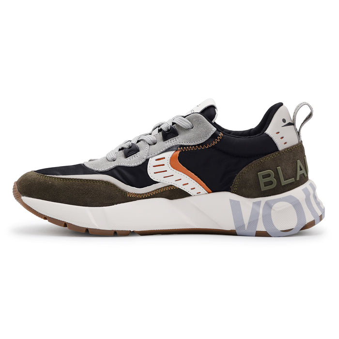 Voile Blanche Uomo Sneakers CLUB01 Nero Verde Design Iconico