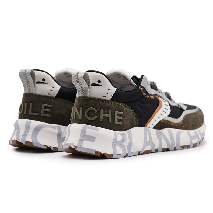Voile Blanche Uomo Sneakers CLUB01 Nero Verde Design Iconico