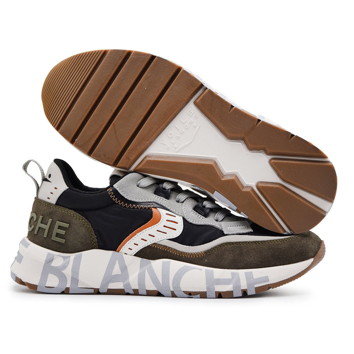 Voile Blanche Uomo Sneakers CLUB01 Nero Verde Design Iconico