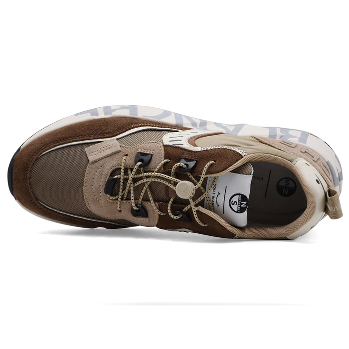 Sneakers Voile Blanche North Sails Uomo CLUB01 Camoscio Marrone