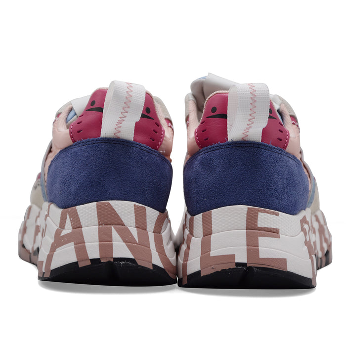 Voile Blanche Women's Club105 Suede Nylon White Fuchsia Sneakers