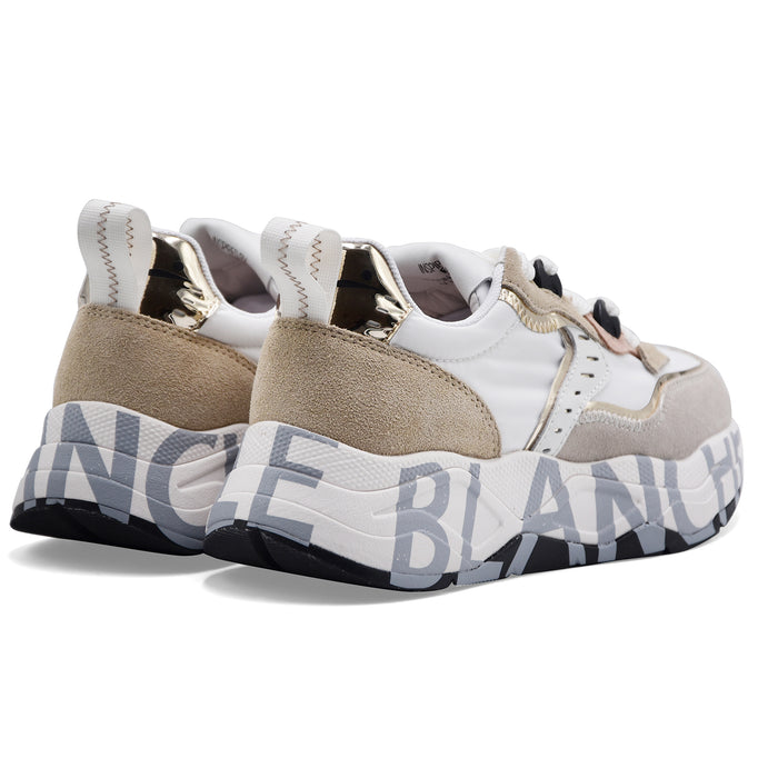 Voile Blanche Women's Sneakers Club105 Suede White Sand Platinum