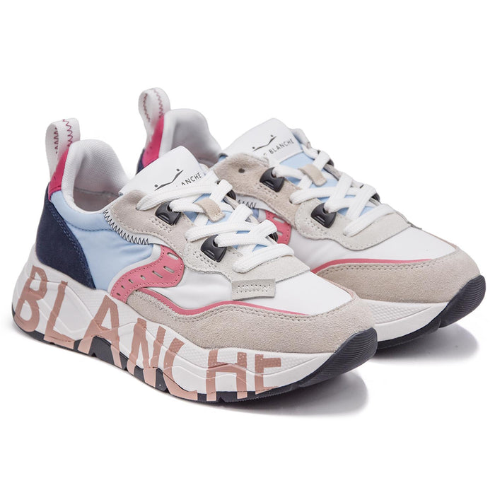 Voile Blanche Club 105 Women's Sneakers White Blue Light Sole