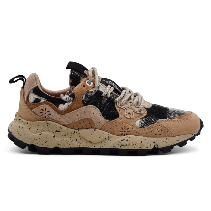 Flower Mountain Sneakers Donna Yamano3 Beige Pelle Scamosciata