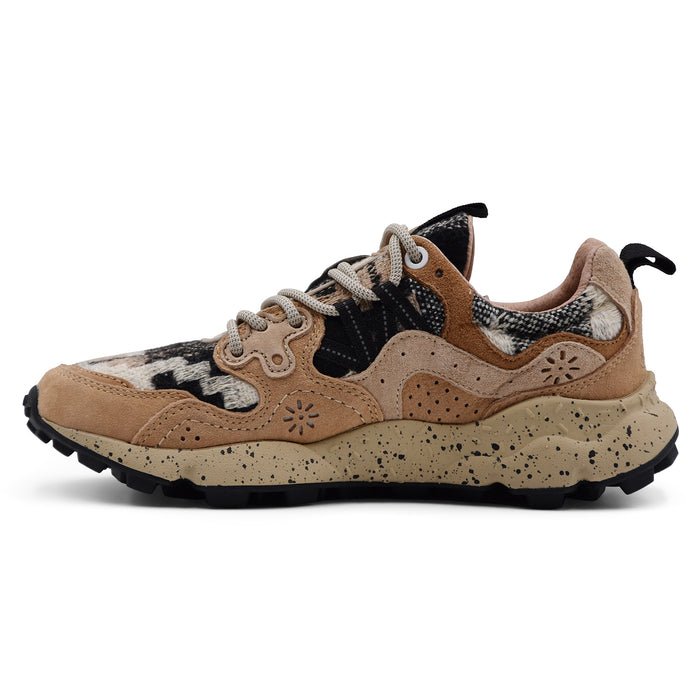 Flower Mountain Sneakers Donna Yamano3 Beige Pelle Scamosciata