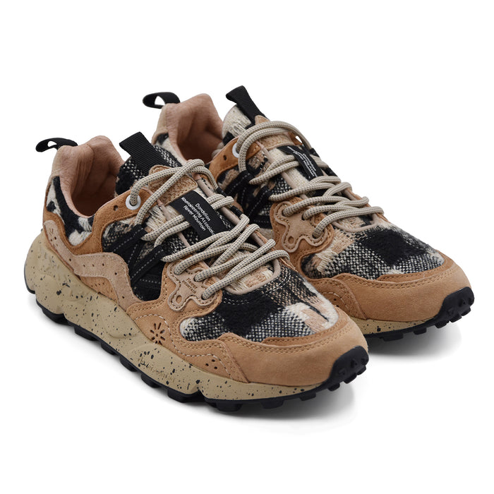 Flower Mountain Sneakers Donna Yamano3 Beige Pelle Scamosciata