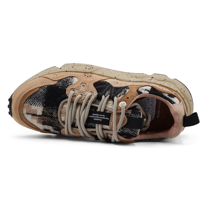 Flower Mountain Sneakers Donna Yamano3 Beige Pelle Scamosciata