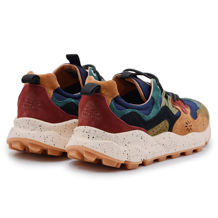 Flower Mountain Sneakers Uomo Yamano 3 Camoscio E Nylon Blu