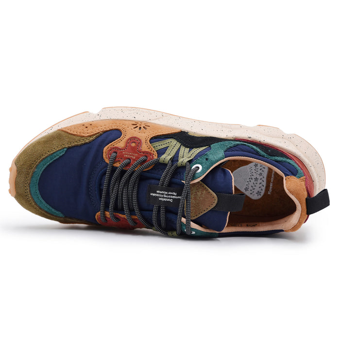 Flower Mountain Sneakers Uomo Yamano 3 Camoscio E Nylon Blu