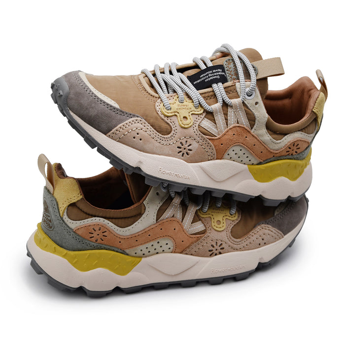Sneakers Donna Flower Mountain Yamano3 Camoscio Grigio Beige
