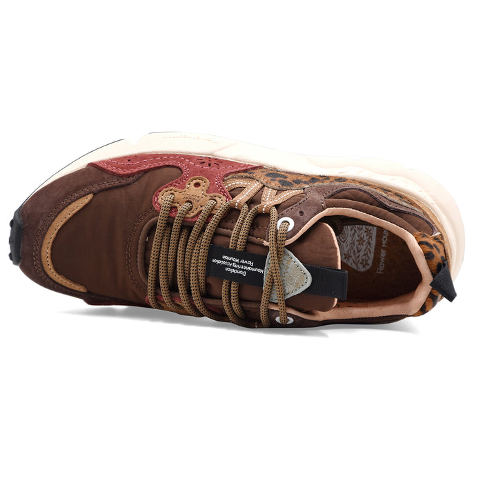 Sneakers Flower Mountain Yamano 3 Donna Suede Tessuto Animalier