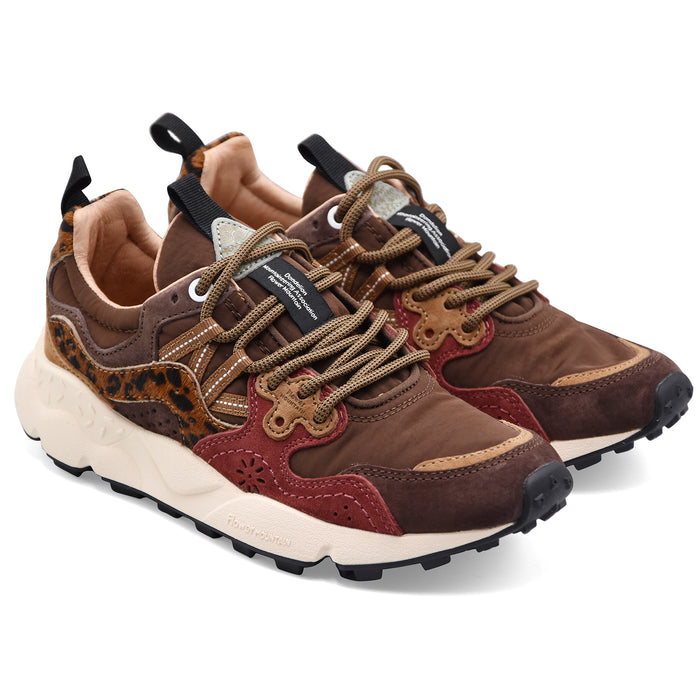 Sneakers Flower Mountain Yamano 3 Donna Suede Tessuto Animalier