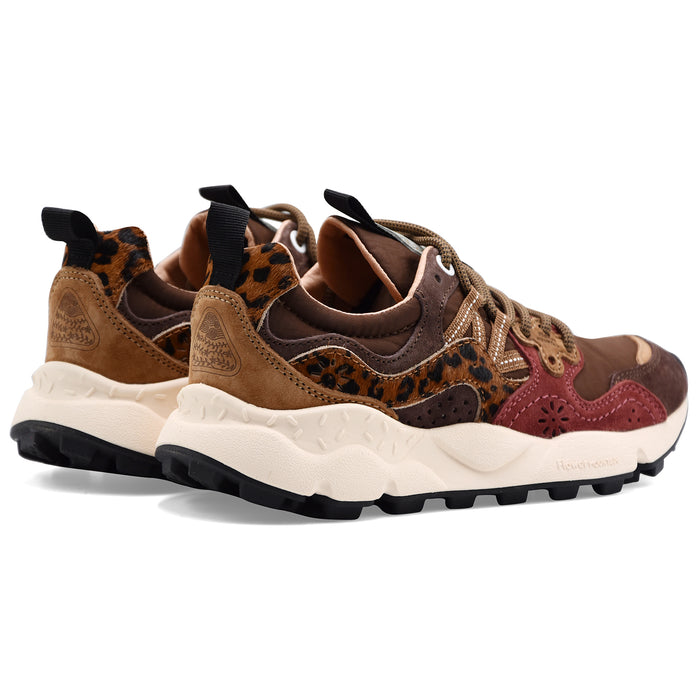 Sneakers Flower Mountain Yamano 3 Donna Suede Tessuto Animalier