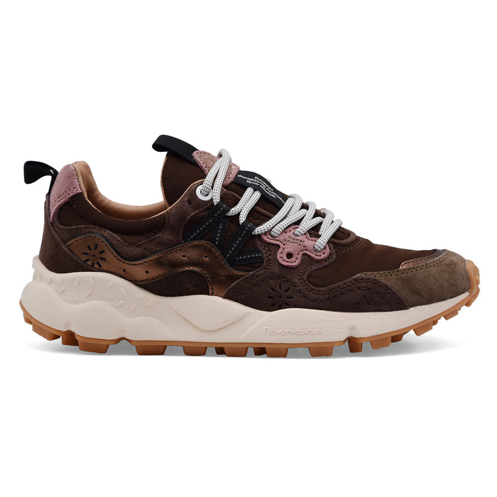 Sneakers Donna Flower Mountain Yamano 3 In Marrone Bronzo Rosa