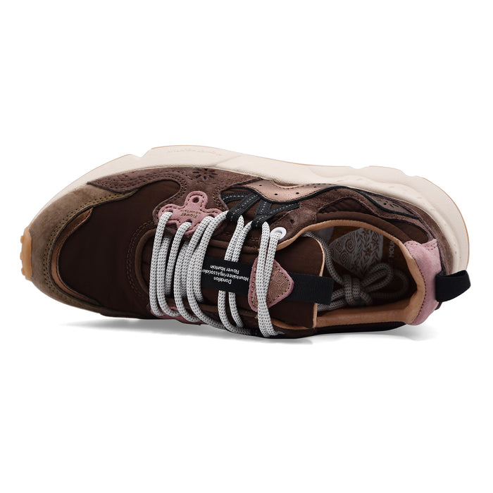 Sneakers Donna Flower Mountain Yamano 3 In Marrone Bronzo Rosa