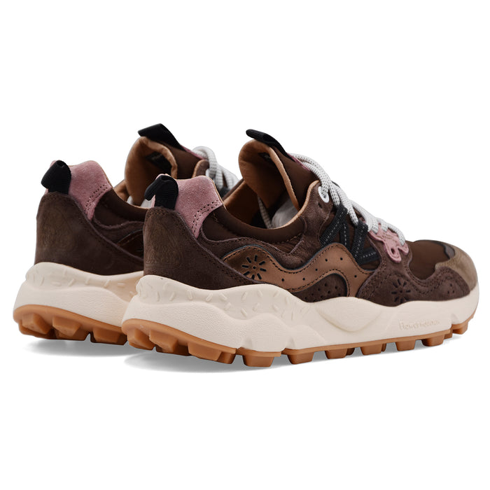 Sneakers Donna Flower Mountain Yamano 3 In Marrone Bronzo Rosa