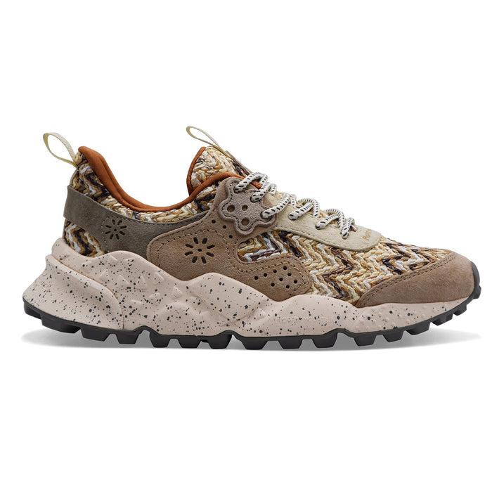 Sneakers Flower Mountain Kotetsu Uni Donna Suede Tessuto Beige