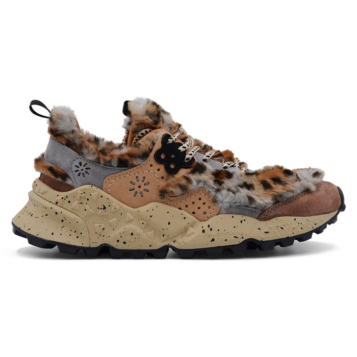 Sneakers Flower Mountain Donna Suede Ecofur Stampa Animalier