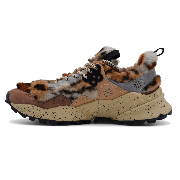 Sneakers Flower Mountain Donna Suede Ecofur Stampa Animalier