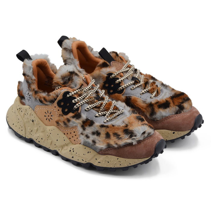 Sneakers Flower Mountain Donna Suede Ecofur Stampa Animalier