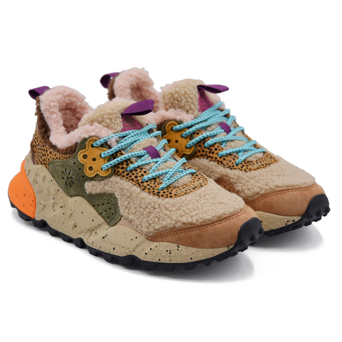 Sneakers Flower Mountain Donna Kotetsu Suede Teddy Taupe Grey