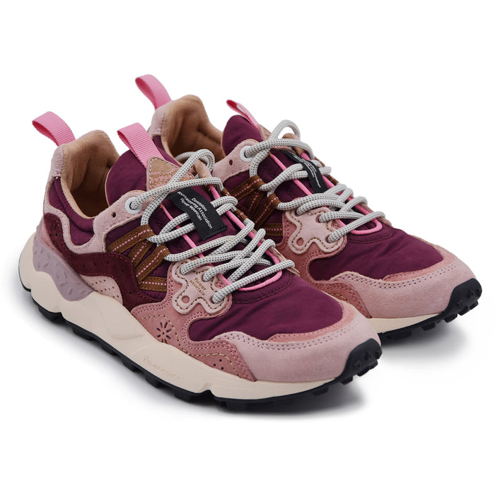Sneakers Flower Mountain Yamano 3 Donna Rosa In Suede E Nylon