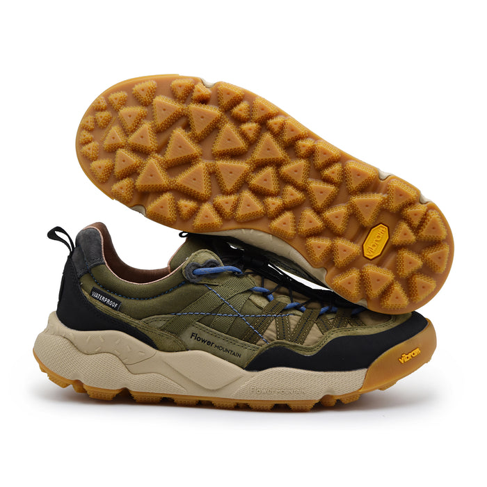 Sneakers Flower Mountain Uomo Verde Beige IWANO 2 Waterproof