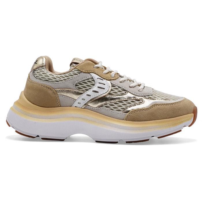 Voile Blanche Sneakers Donna Club122 Suede Mesh Ecru Off White