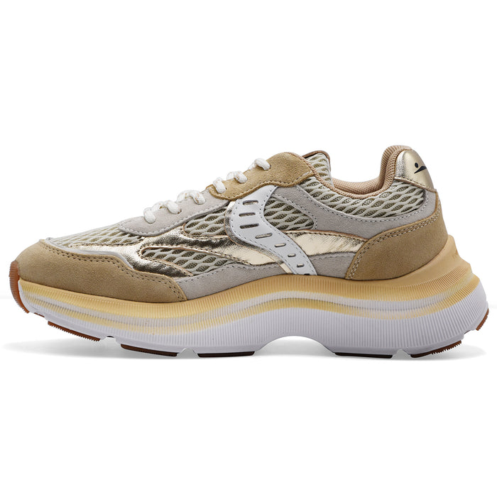 Voile Blanche Sneakers Donna Club122 Suede Mesh Ecru Off White