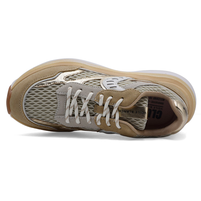 Voile Blanche Sneakers Donna Club122 Suede Mesh Ecru Off White