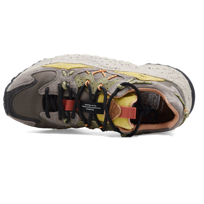 Sneakers Flower Mountain Uomo Yamabushi Pelle Scamosciata Grigio