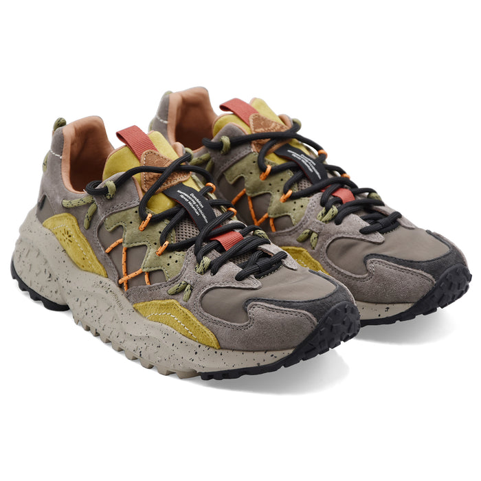 Sneakers Flower Mountain Uomo Yamabushi Pelle Scamosciata Grigio
