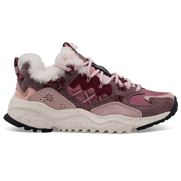 Sneakers Donna Flower Mountain Yamabushi Rosa Con Eco-pelliccia