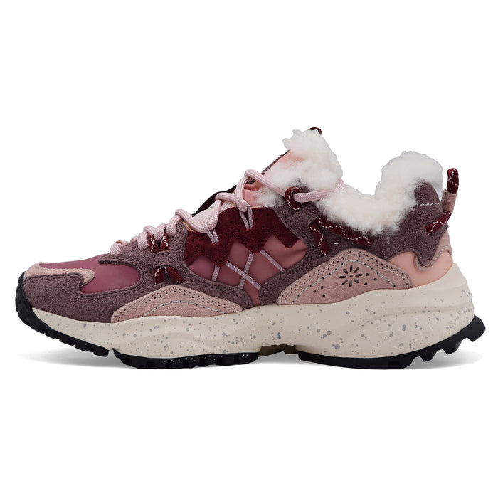 Sneakers Donna Flower Mountain Yamabushi Rosa Con Eco-pelliccia