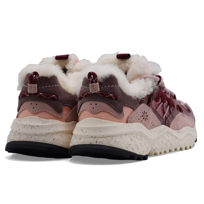 Sneakers Donna Flower Mountain Yamabushi Rosa Con Eco-pelliccia